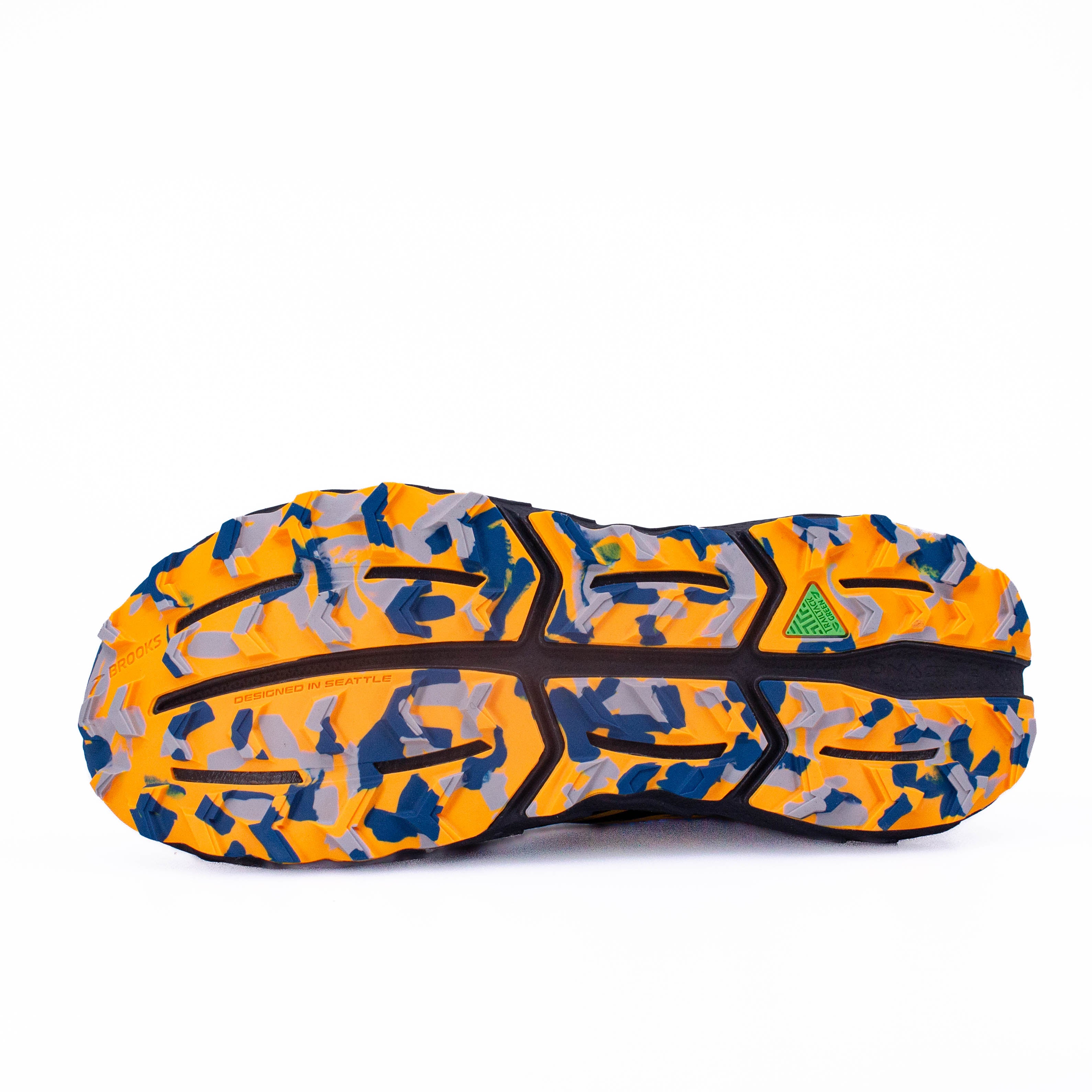 Brooks Cascadia 18 (D Standard) Mens Blue Sapphire/Orange/Black - Frontrunner Colombo